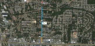 chemstrand road sidewalks 9 Mile to 10 Mile project map