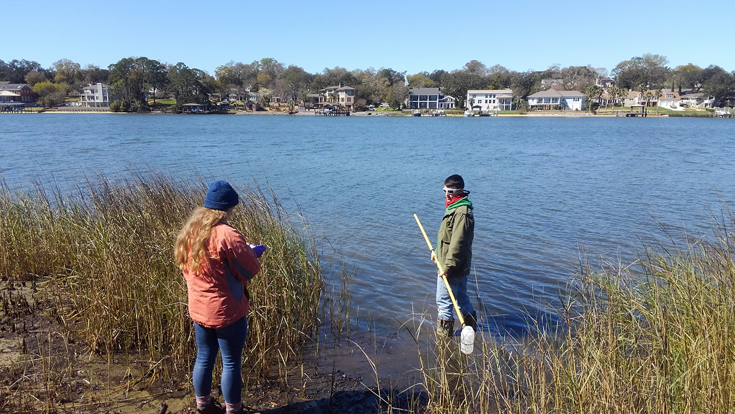 Sammie Williams and Ryan Cummins sampling Bayou Chico at Lakewood Park