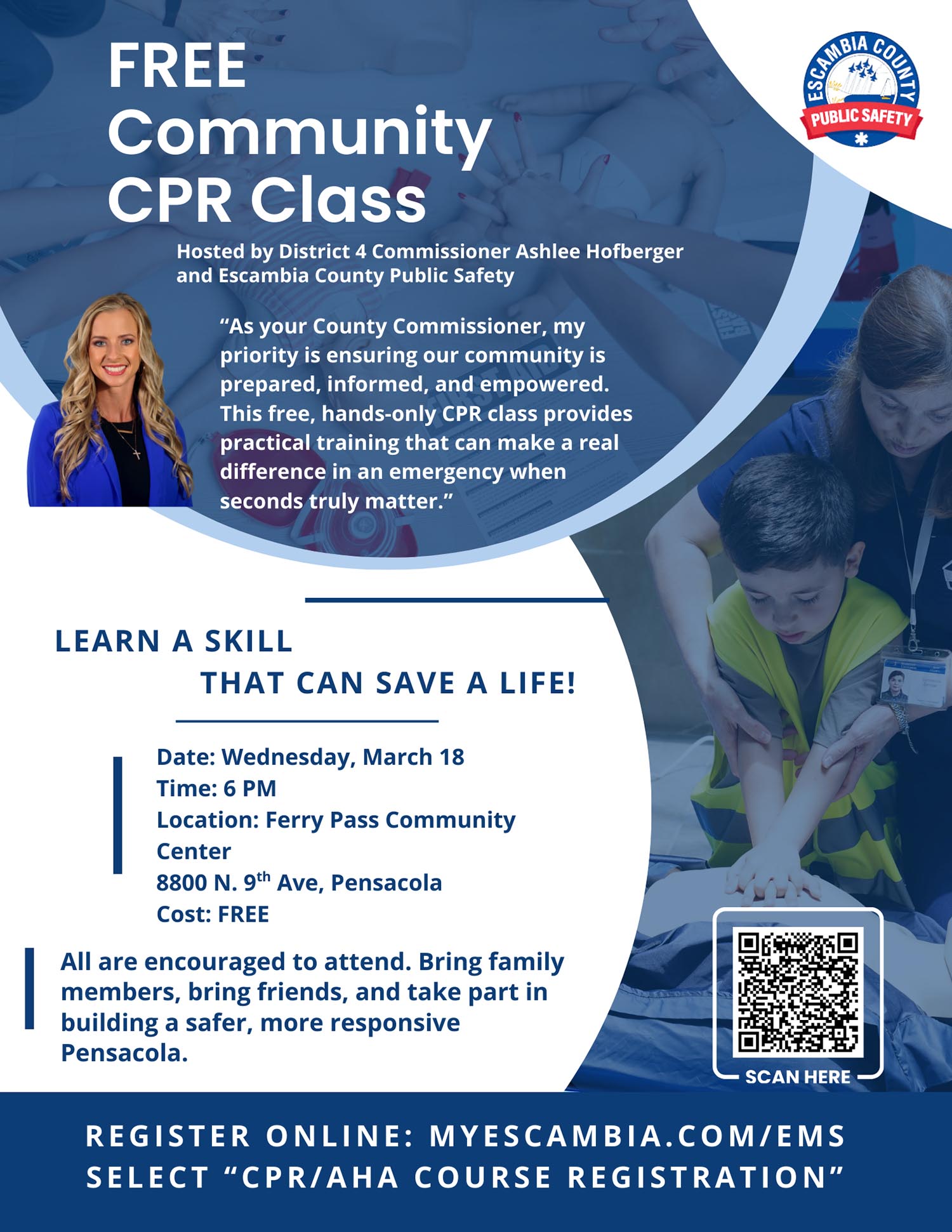 Flyer advertising a CPR class