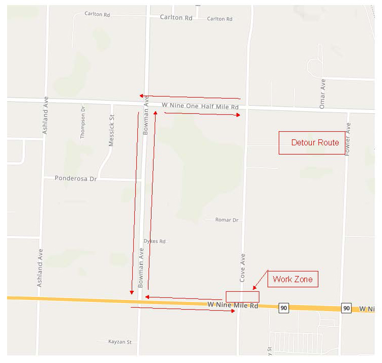 Cove Ave. Detour Map_Page_1