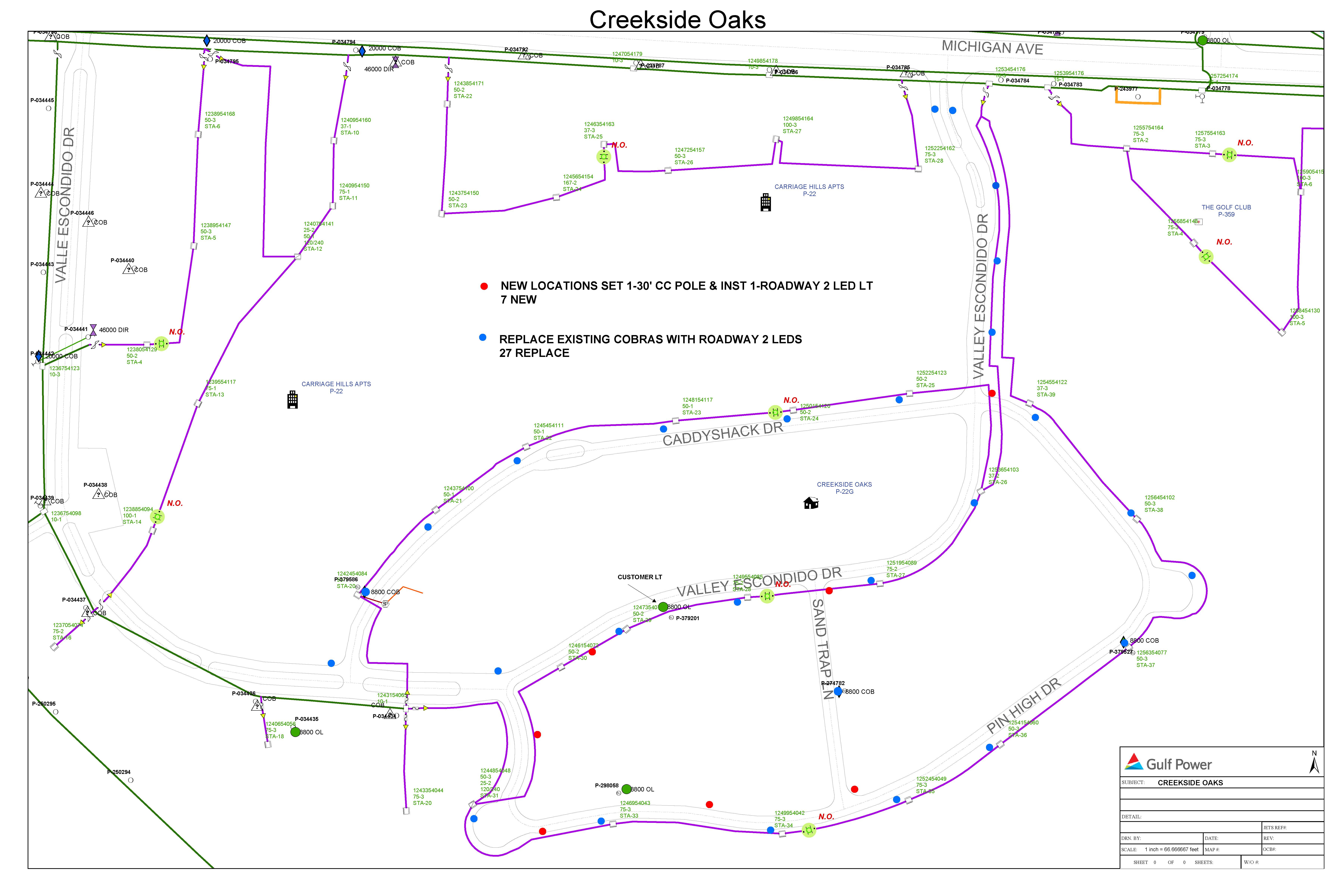 CREEKSIDE OAKS STREET LIGHT MAP