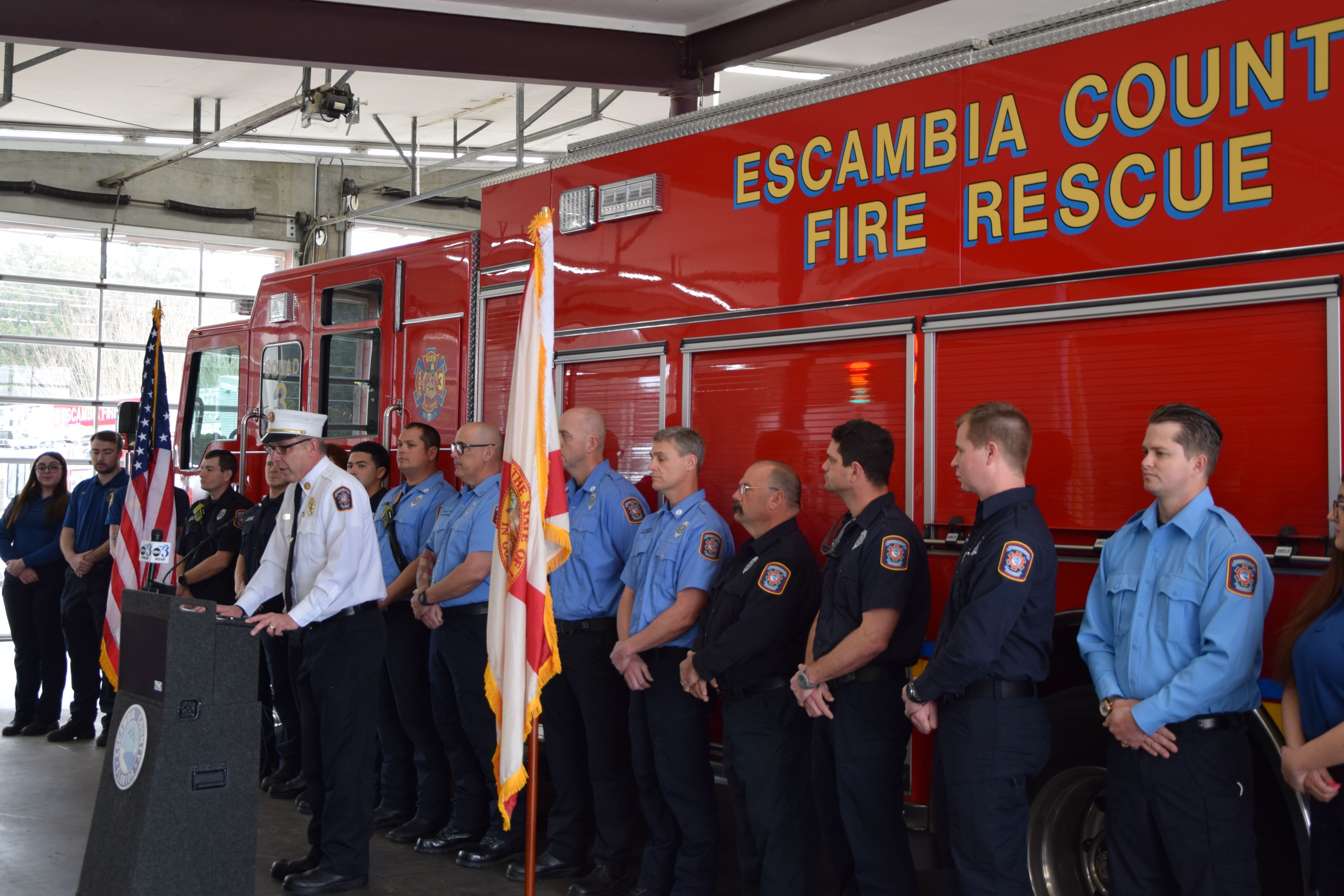 Chief Isakson discussing the recent rescues