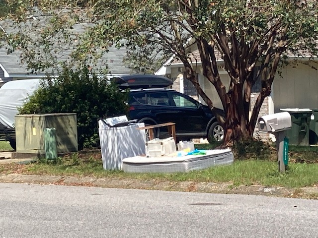 Debris collected from the Olive Road cleanup on Sept. 28, 2022