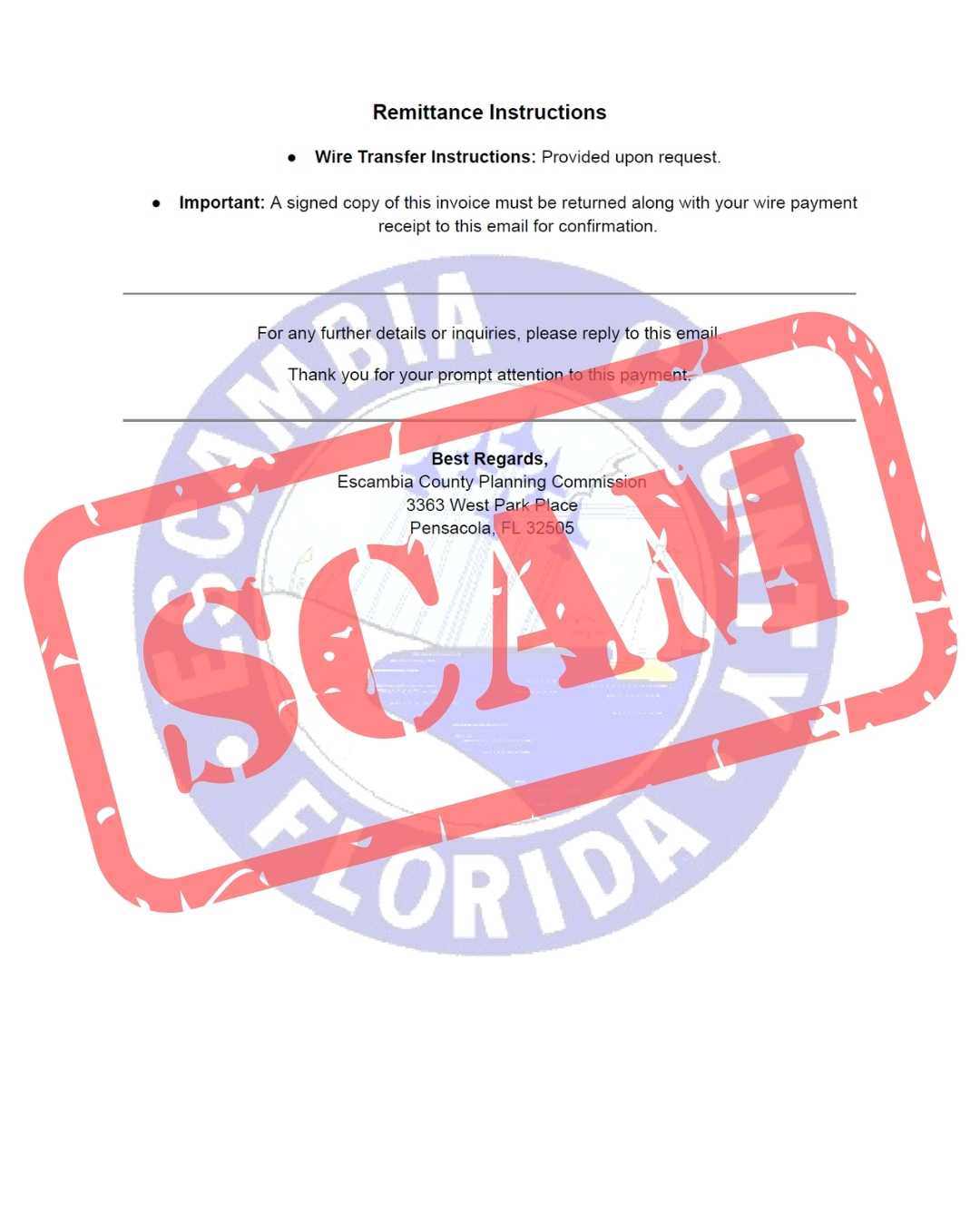 Development Services Services Scam Example