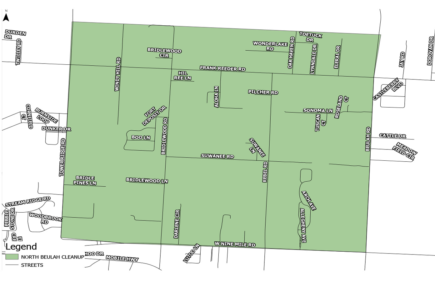 District 1 North Beulah Neighborhood Cleanup