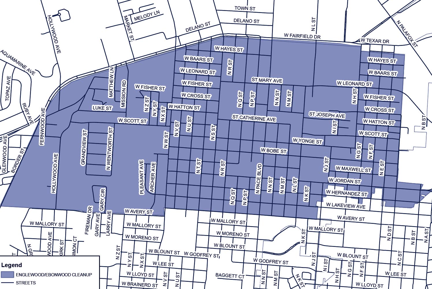 District 3 Englewood and Ebonwood Neighborhood Cleanup Map