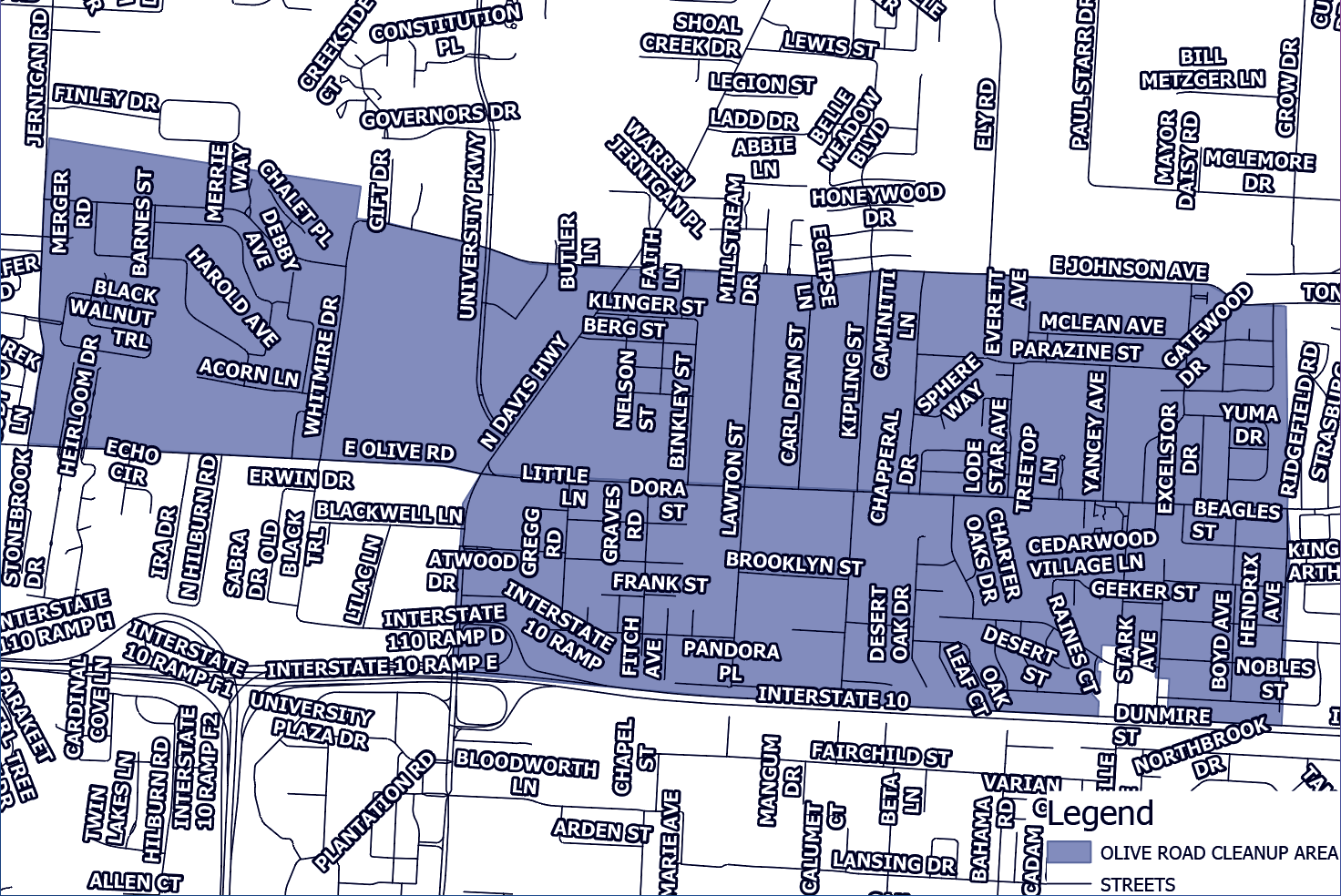 District 4 Olive Road Neighborhood Cleanup