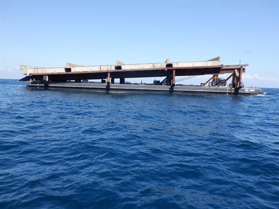 Bridge material artificial reef deployment Bridge material artificial reef deployment