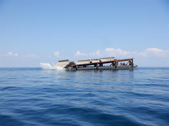 Bridge material artificial reef deployment Bridge material artificial reef deployment