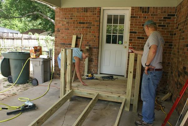 Ramp constructed through the wheelchair pilot program 