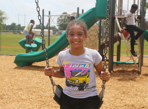 Girl on a swing