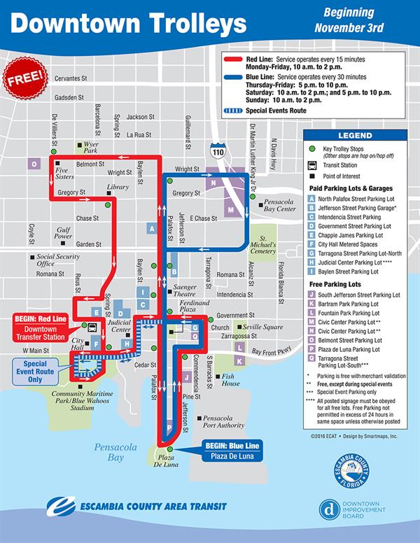ECAT Downtown Trolley Map ECAT Downtown Trolley Map
