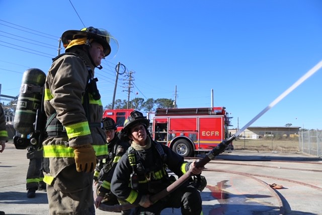Commissioner Bender conducts training with Escambia County Fire Rescue