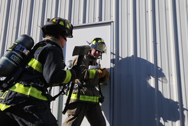 Commissioner Bender conducts training with Escambia County Fire Rescue