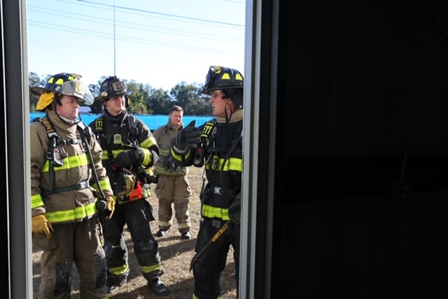Commissioner Bender conducts training with Escambia County Fire Rescue