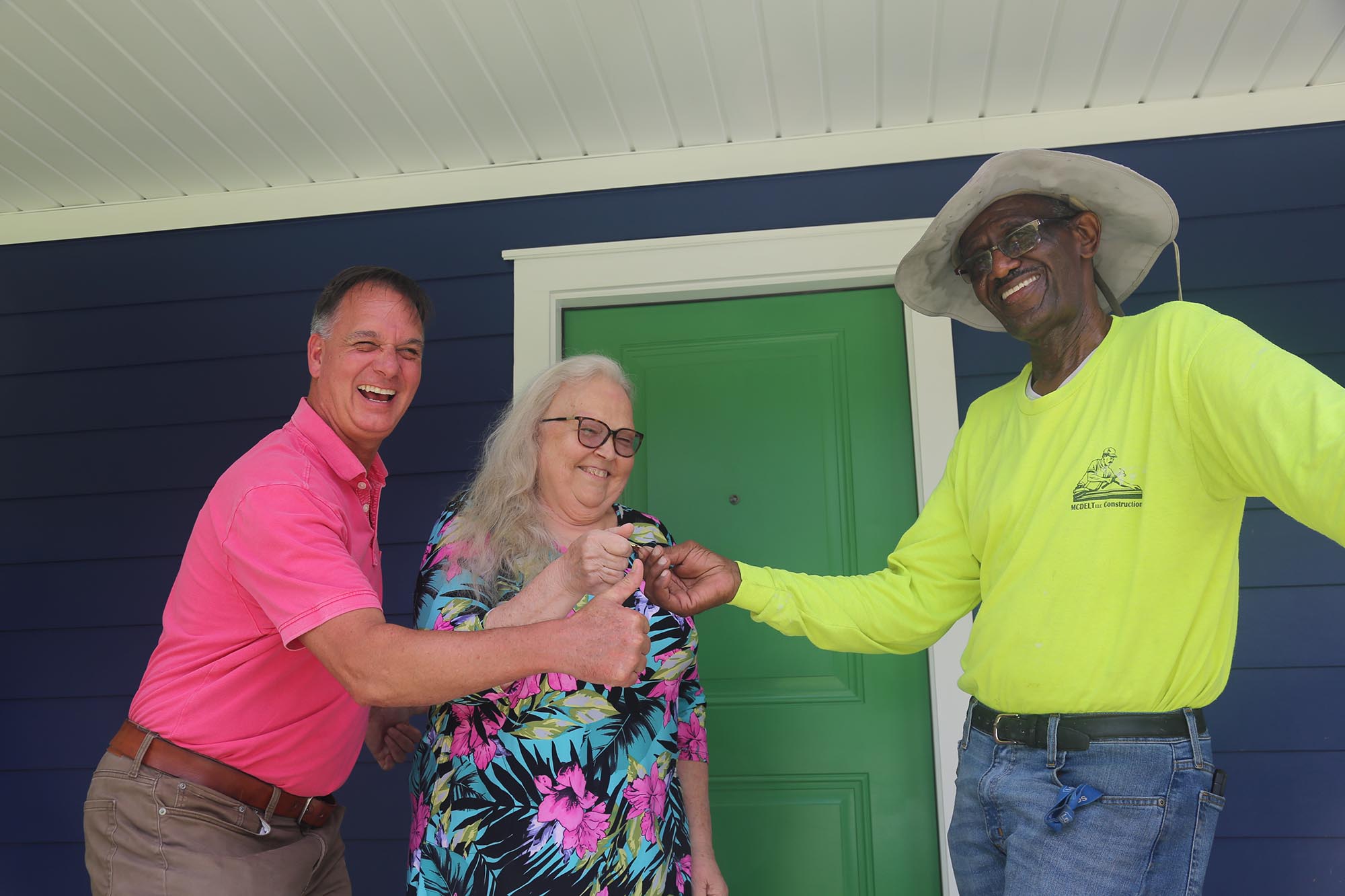 Emma Coker receives the keys to her new home