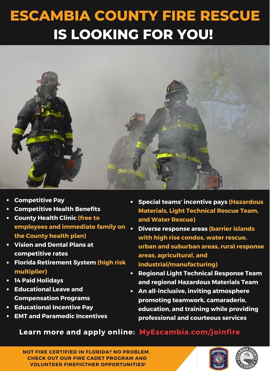 Escambia County Fire Rescue Recruitment Poster