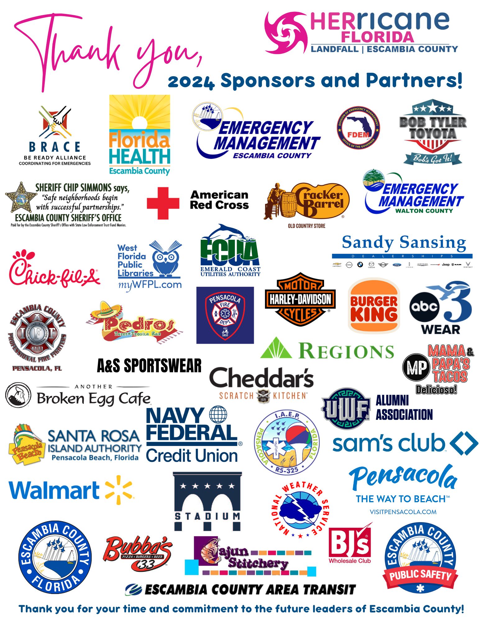 Escambia County Sponsors and Partners Thank You (2)