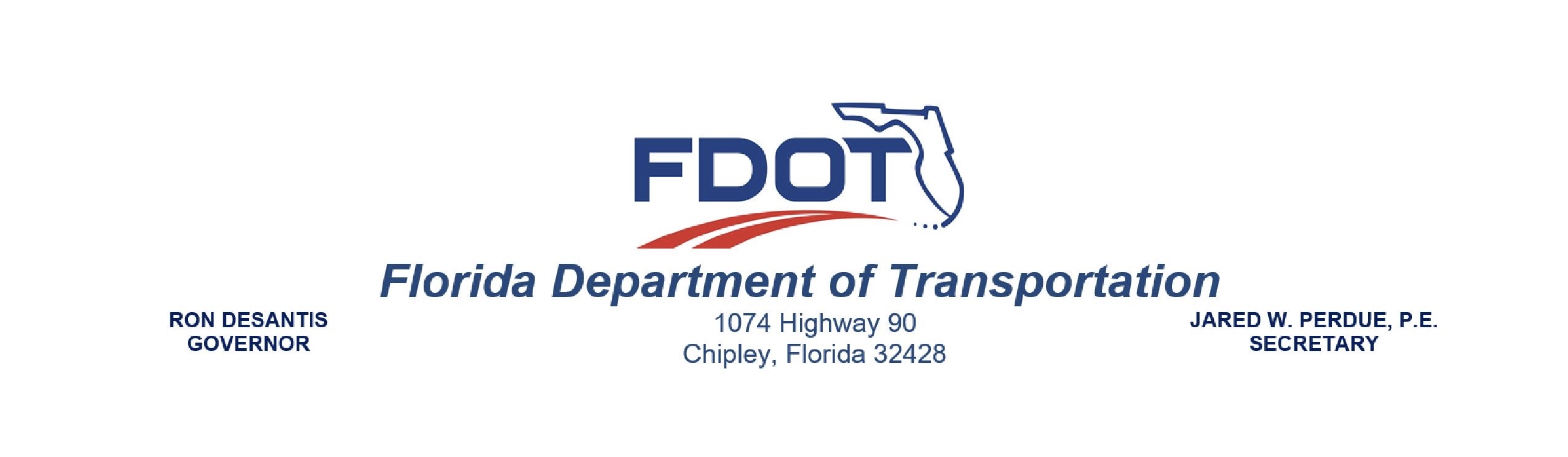 Florida Department of Transportation header