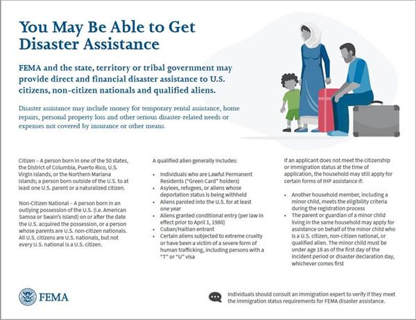 FEMA-Disaster assistance You may be able to get disaster assistance.