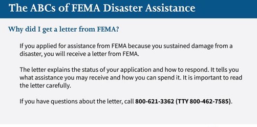 The ABCs of FEMA Disaster Assistance
