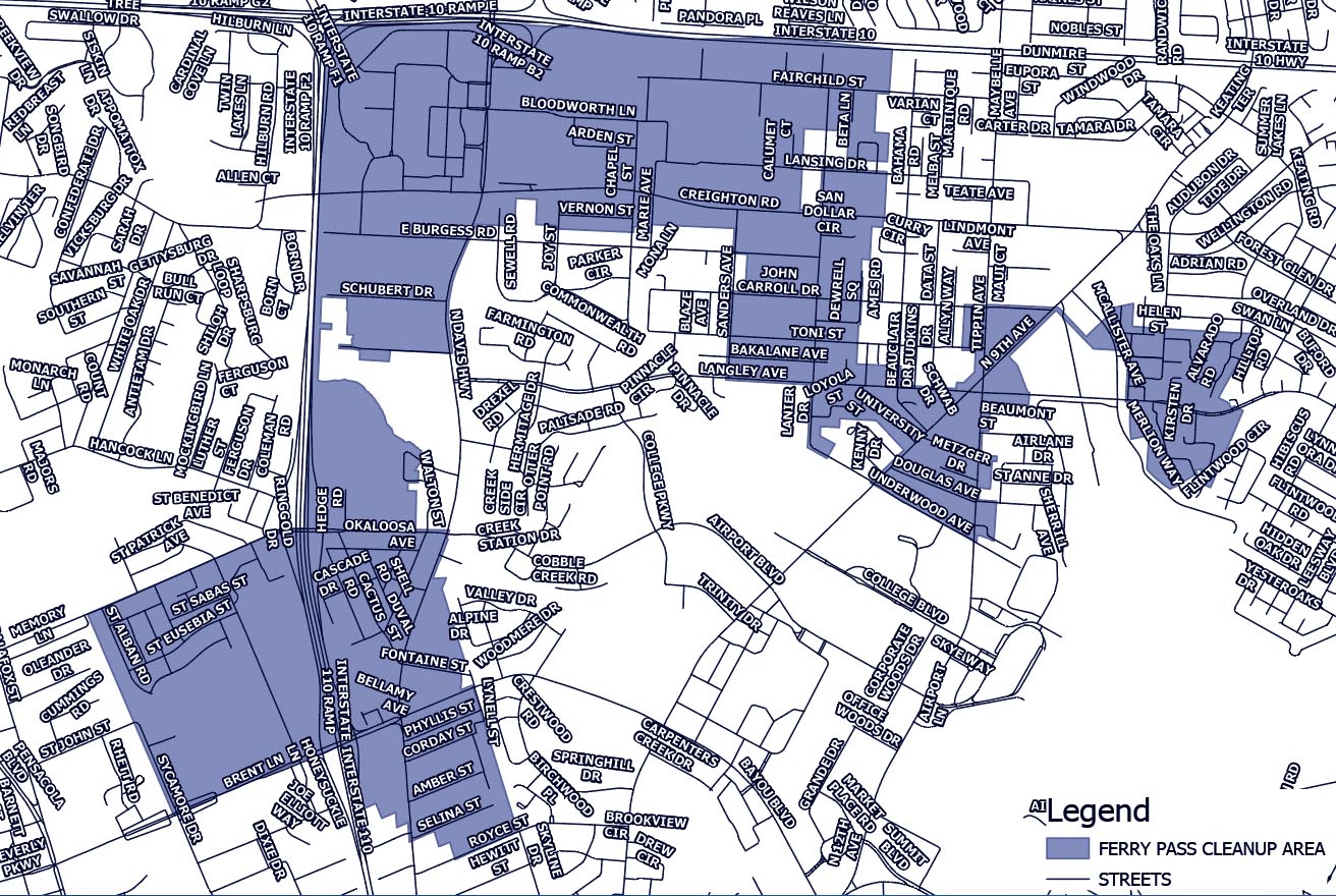 Ferry Pass Neighborhood Cleanup Map