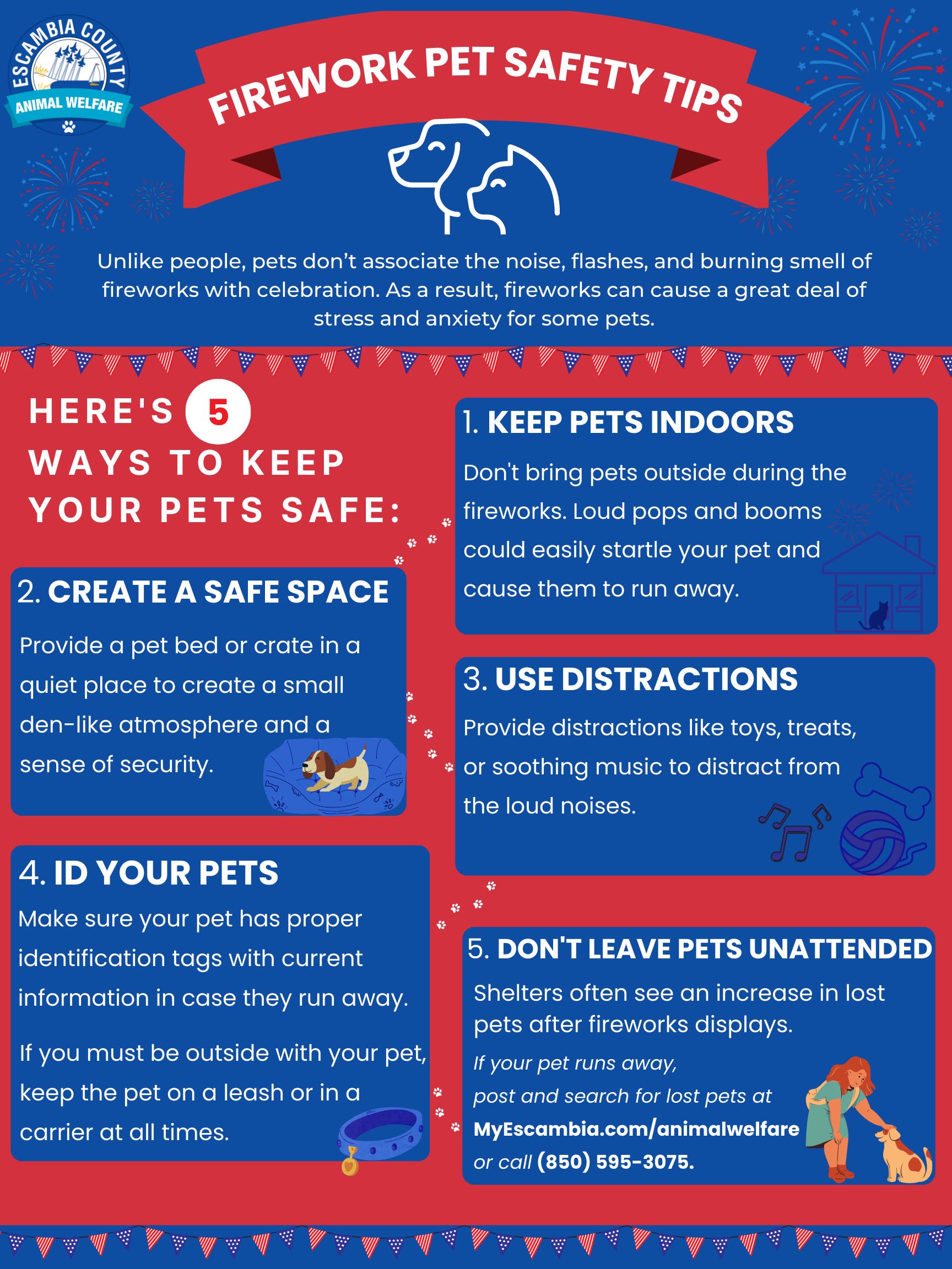 Firework Safety tips for Pets