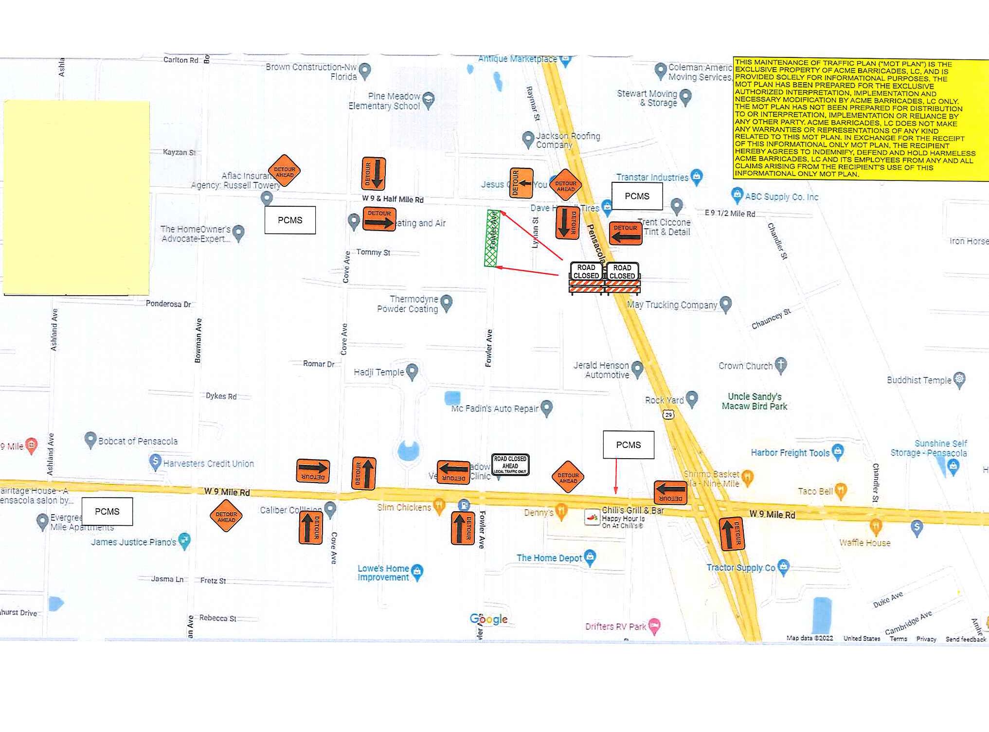 Fowler Avenue Detour