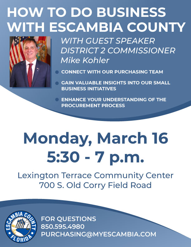 How to Do Business With Escambia County Flyer