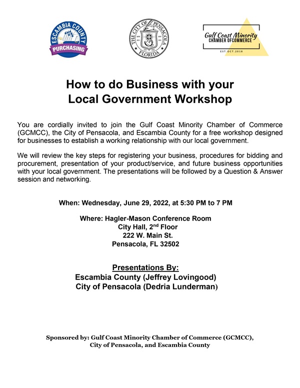 How to do Business with your Local Government 6-29-22 How to do Business with your Local Government 6-29-22