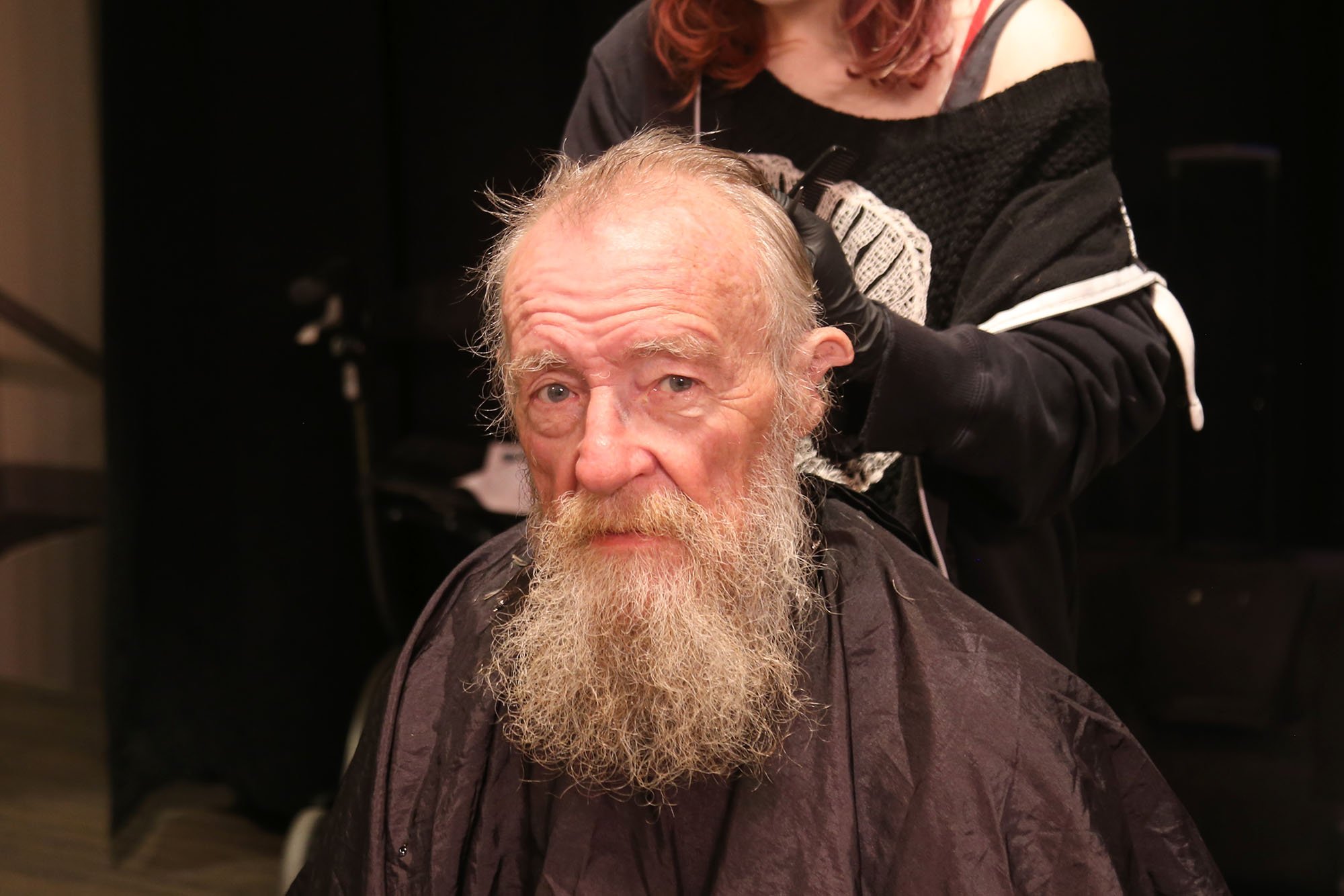 Man getting a haircut