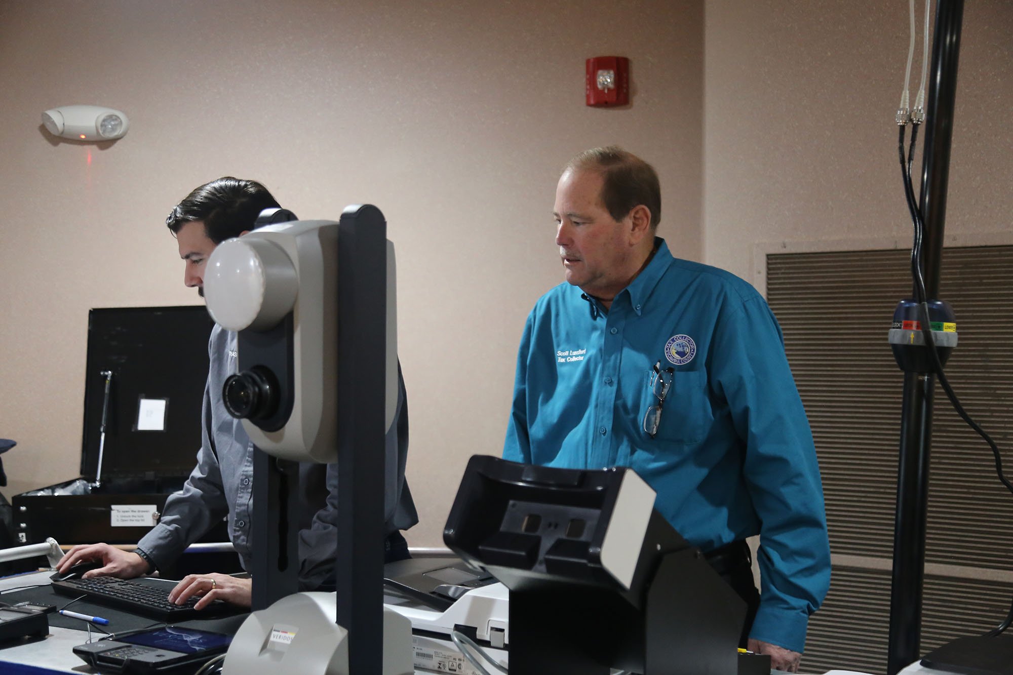 Man looking at a computer screen