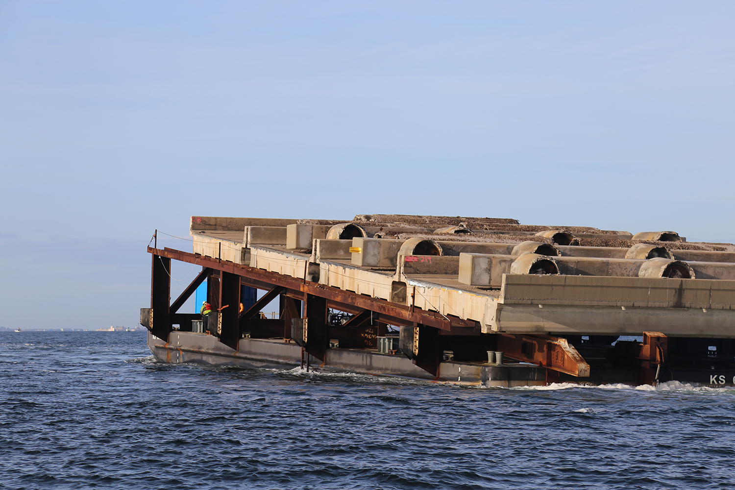 Recycled bridge materials being deployed as artificial reefs