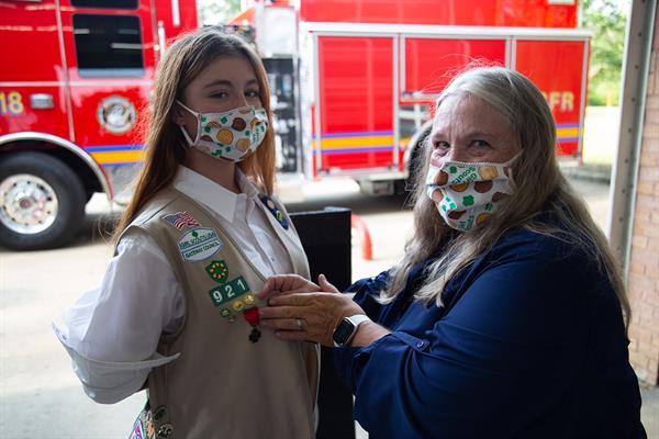 Destany McKim pinning ceremony ECFR Destany McKim pinning ceremony ECFR