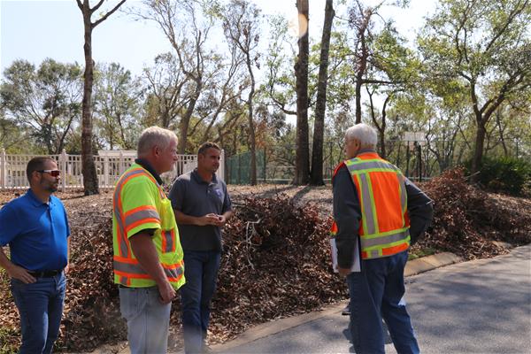 Commissioner Underhill with FEMA - Debris