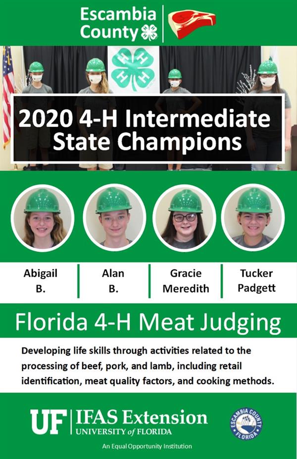 4-H Intermediate Meat Judging Team 2020 4-H Intermediate Meat Judging Team 2020