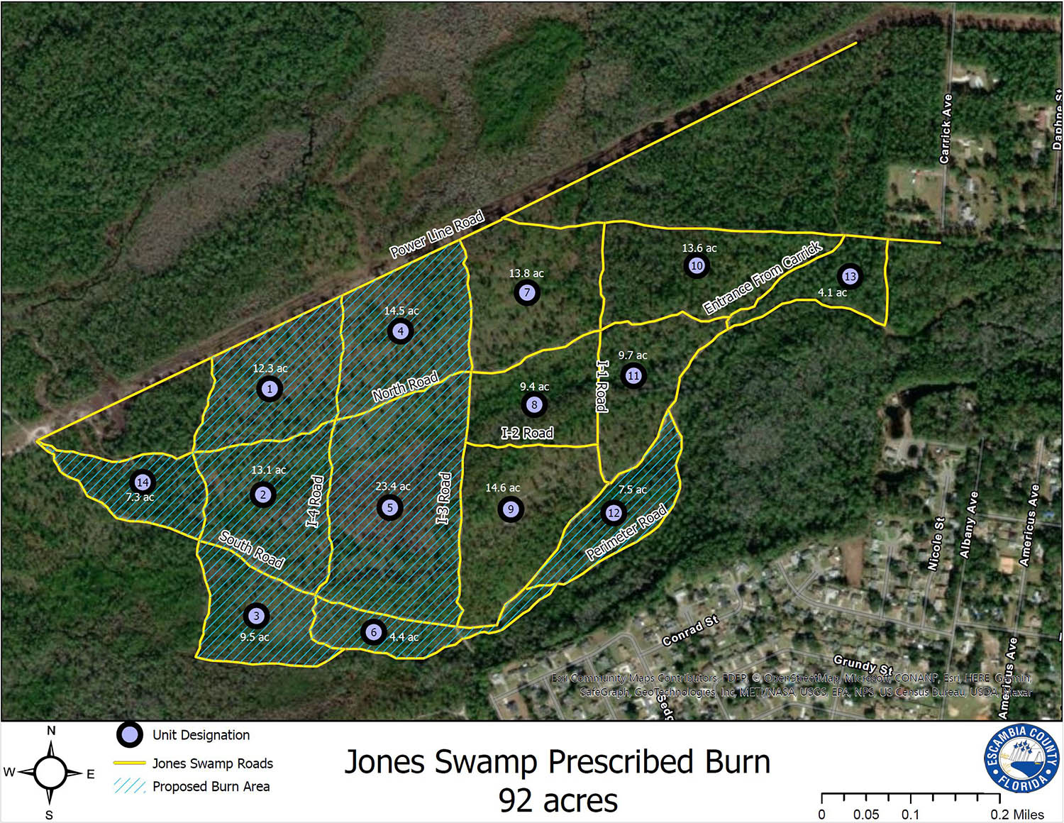 Jones Swamp December 2023 Burn Map