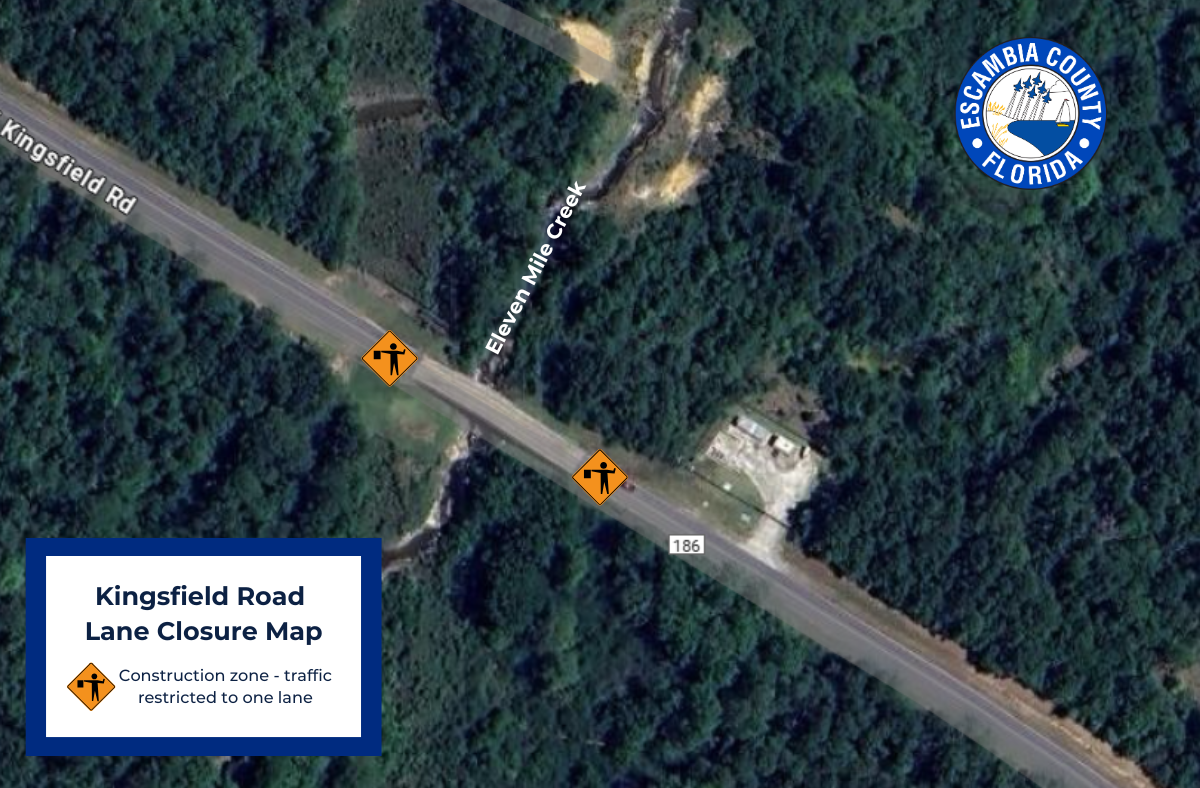 Kingsfield Road Lane Closure Map