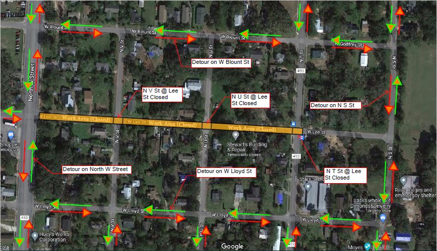 Lee Street Detour Notice