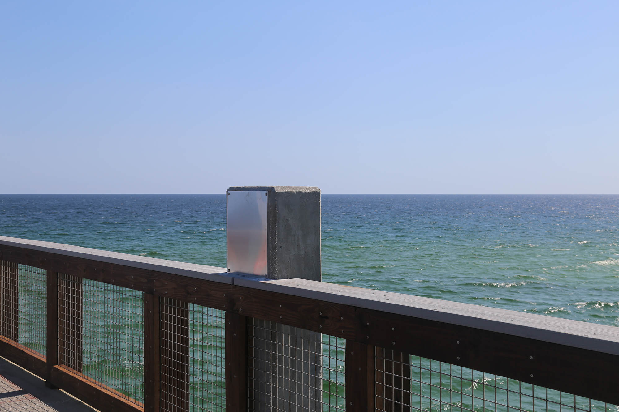 Lighting panels on the Casino Beach Fishing Pier