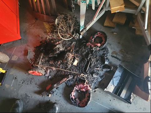 Lithium Ion Battery Fire