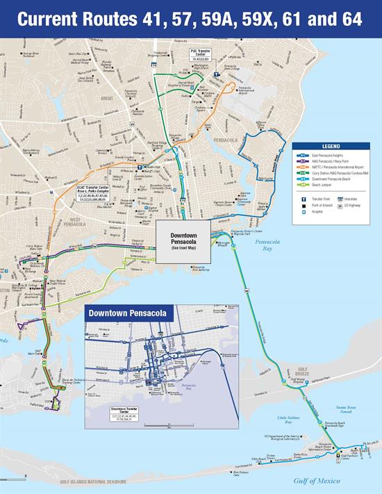 Map of Current Routes to be Discussed at ECAT Workshops Map of Current Routes to be Discussed at ECAT Workshops, including Routes 41, 57, 59A, 59X, 61 and64