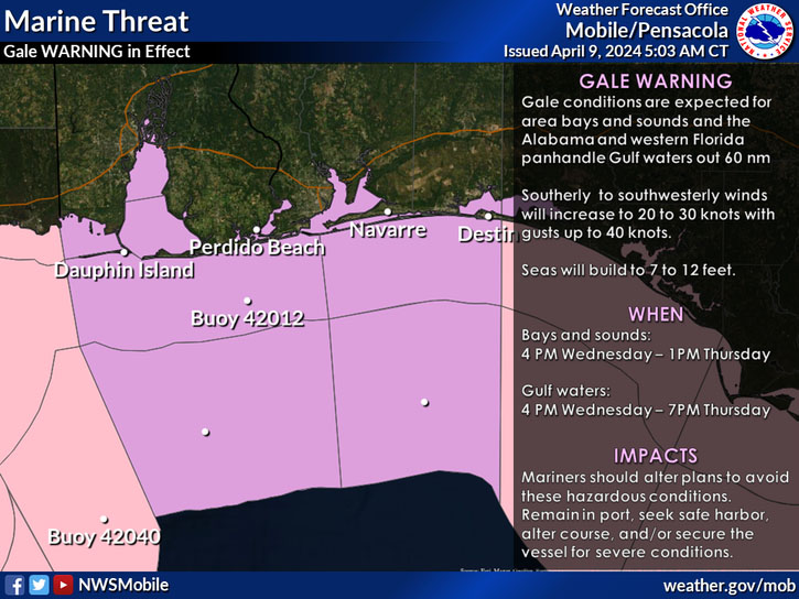 Marine Threat for April 10