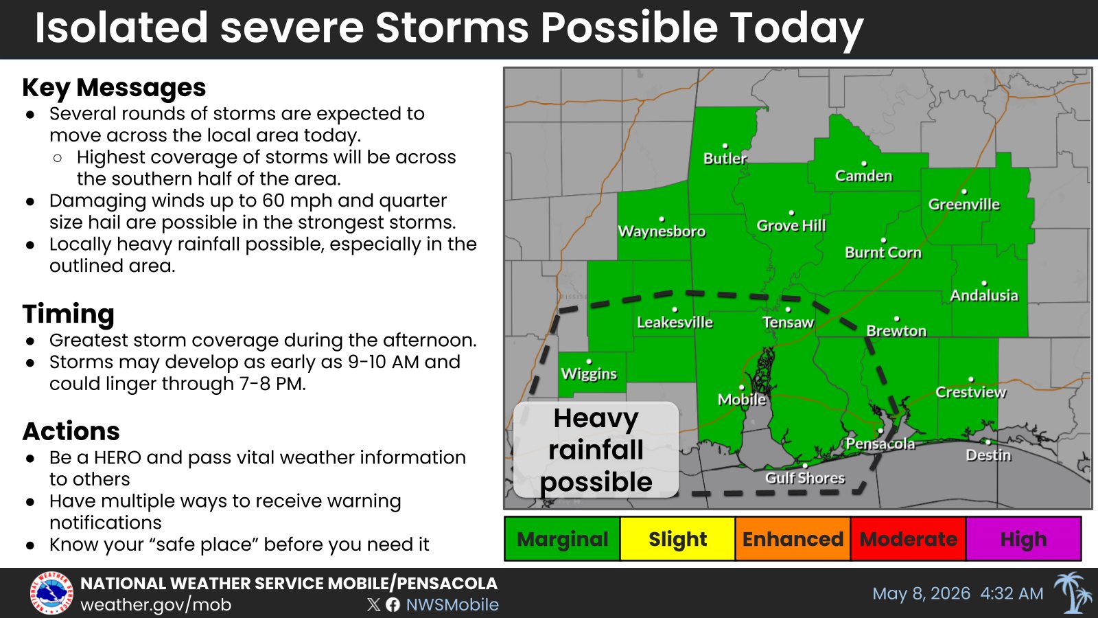 May 8 National Weather Service Forecast