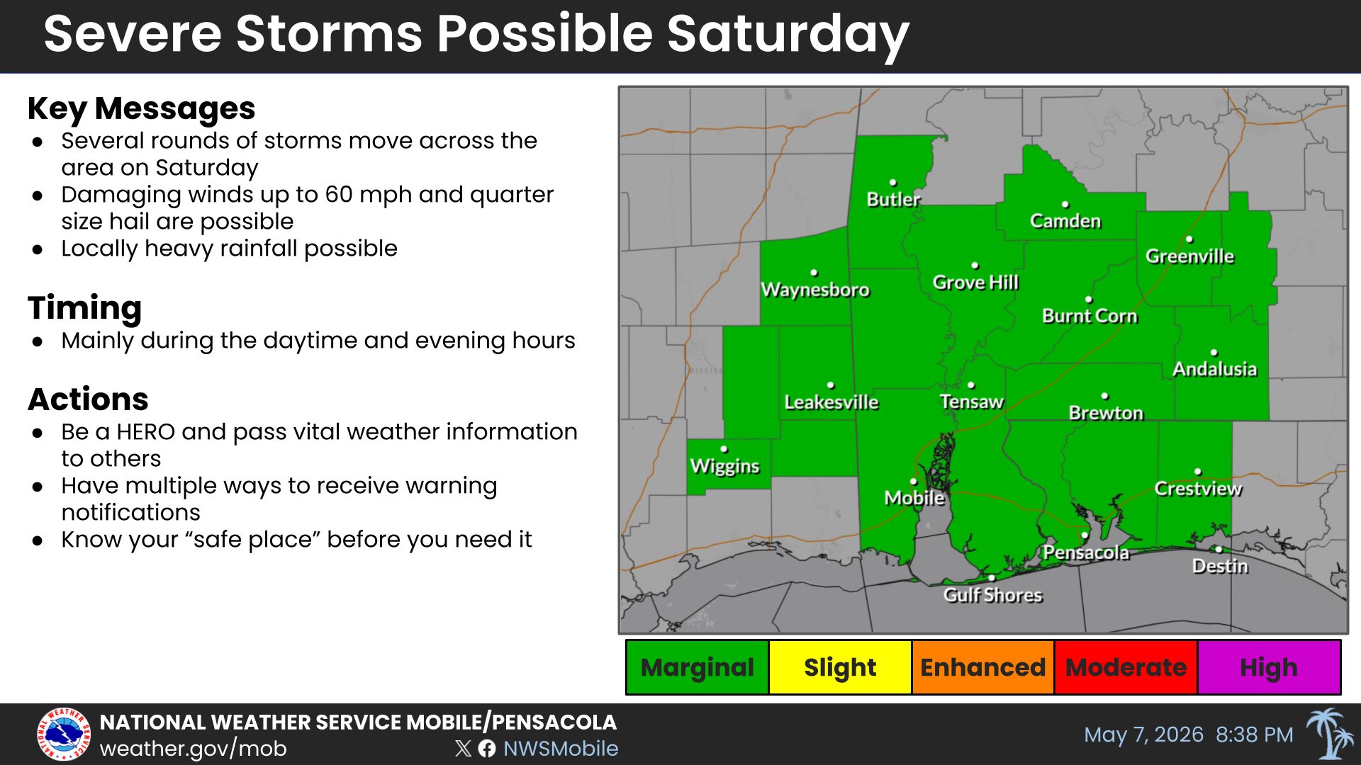 May 9 National Weather Service Forecast