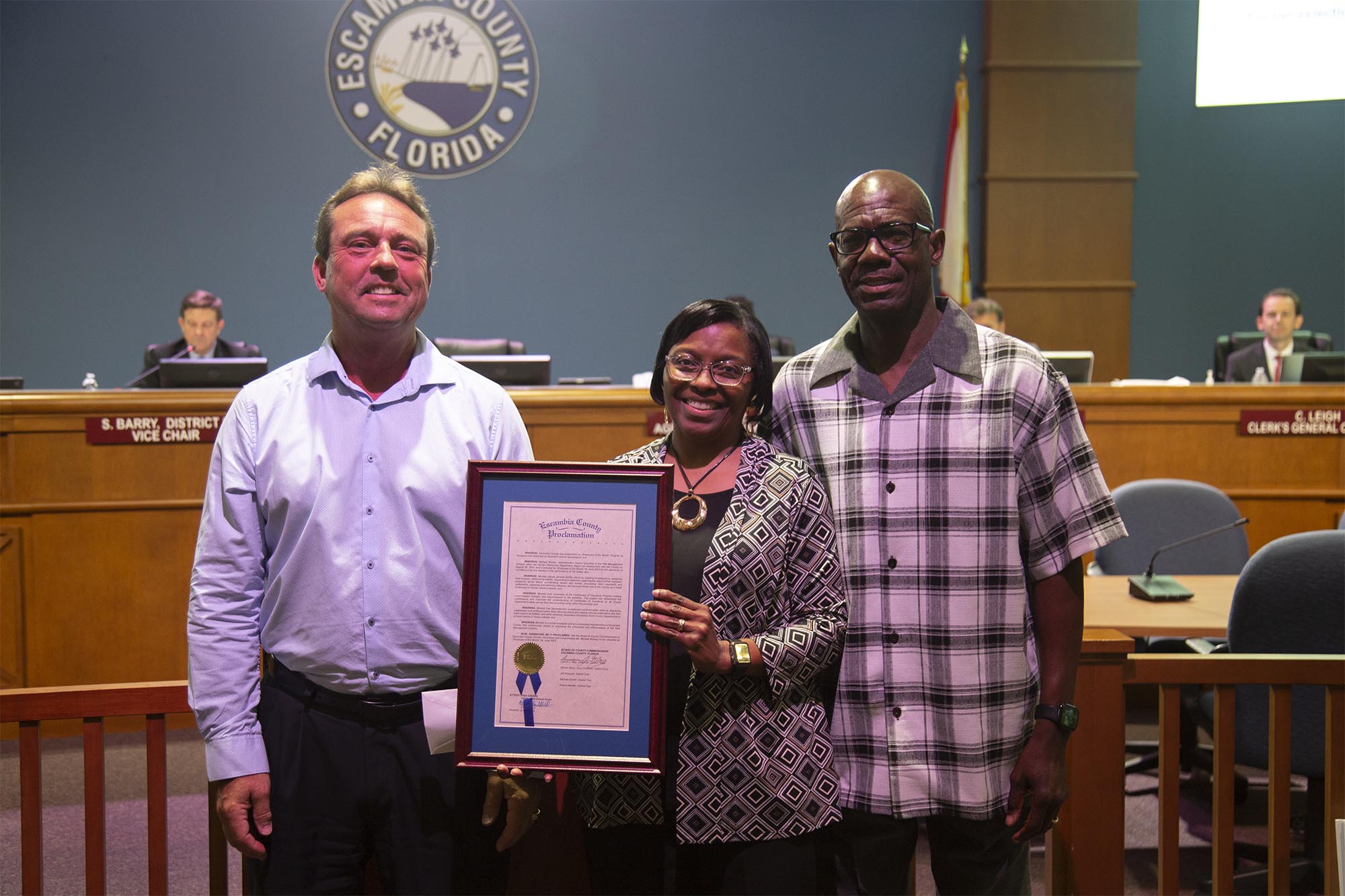 Michele Mobley receives the June Employee of the Month Award