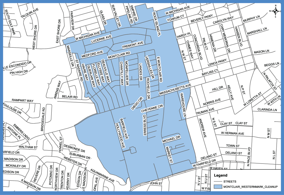 Montclair Westermark Neighborhood Cleanup Montclair Westermark Neighborhood Cleanup Map