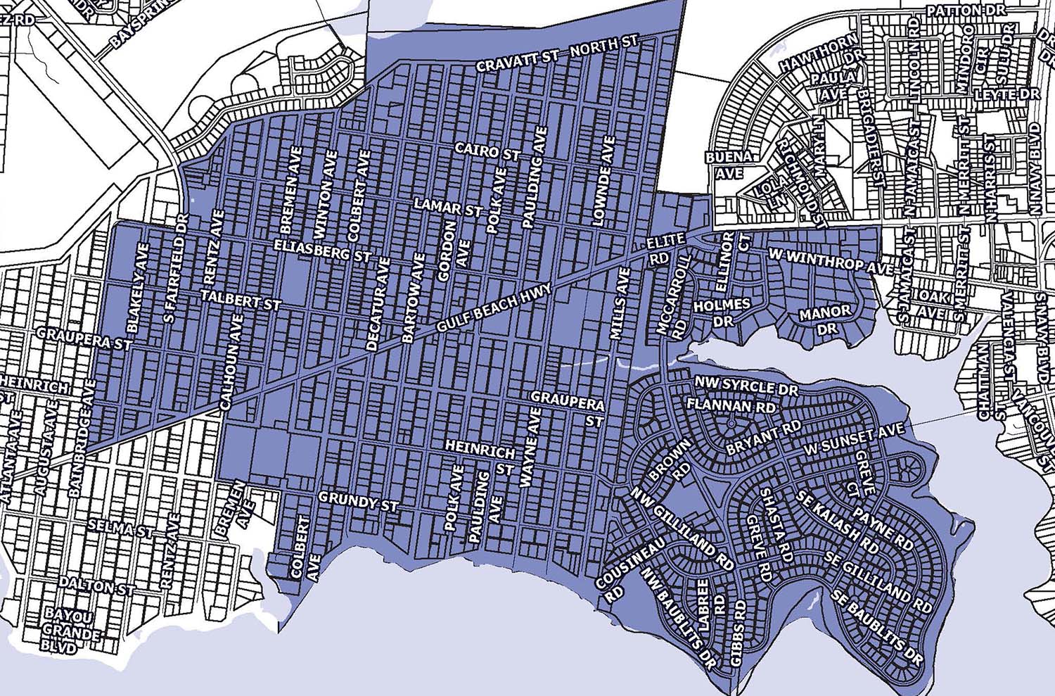 Navy Point and Beach Haven Cleanup Map