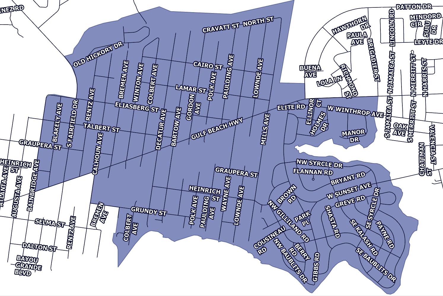 Navy Point and Beach Haven Neighborhood Cleanup Map