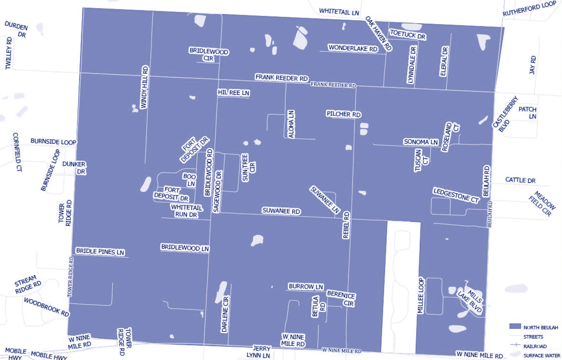 North Beulah Cleanup Map